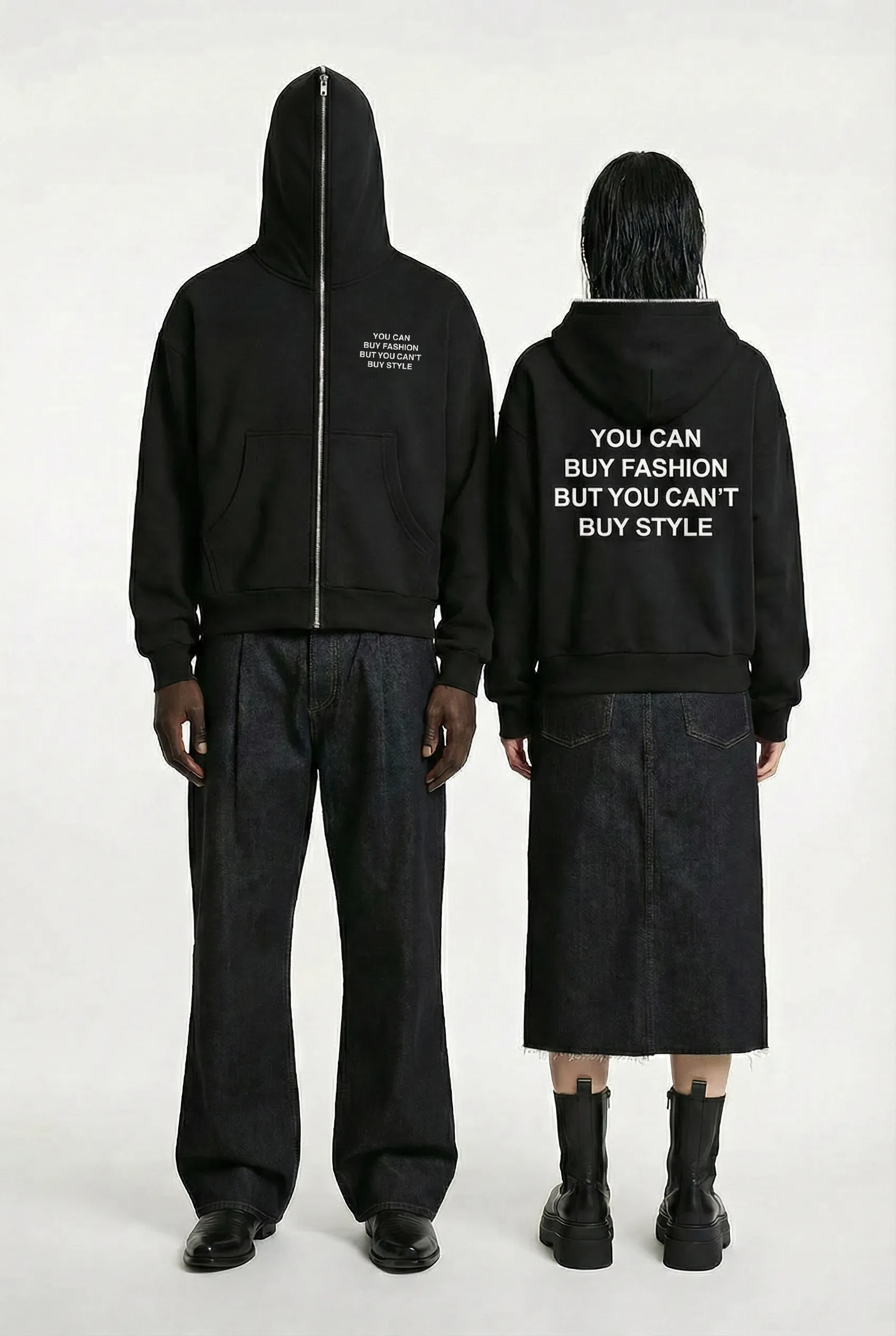 You Can't Buy Style Full-Zip Hoodie sold by Petals and Peacocks product image thumbnail 2
