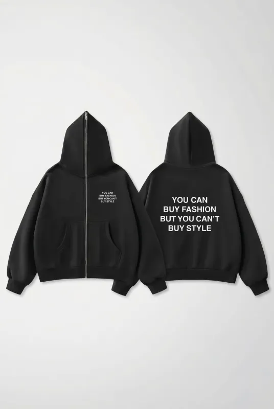 You Can't Buy Style Full-Zip Hoodie sold by Petals and Peacocks
