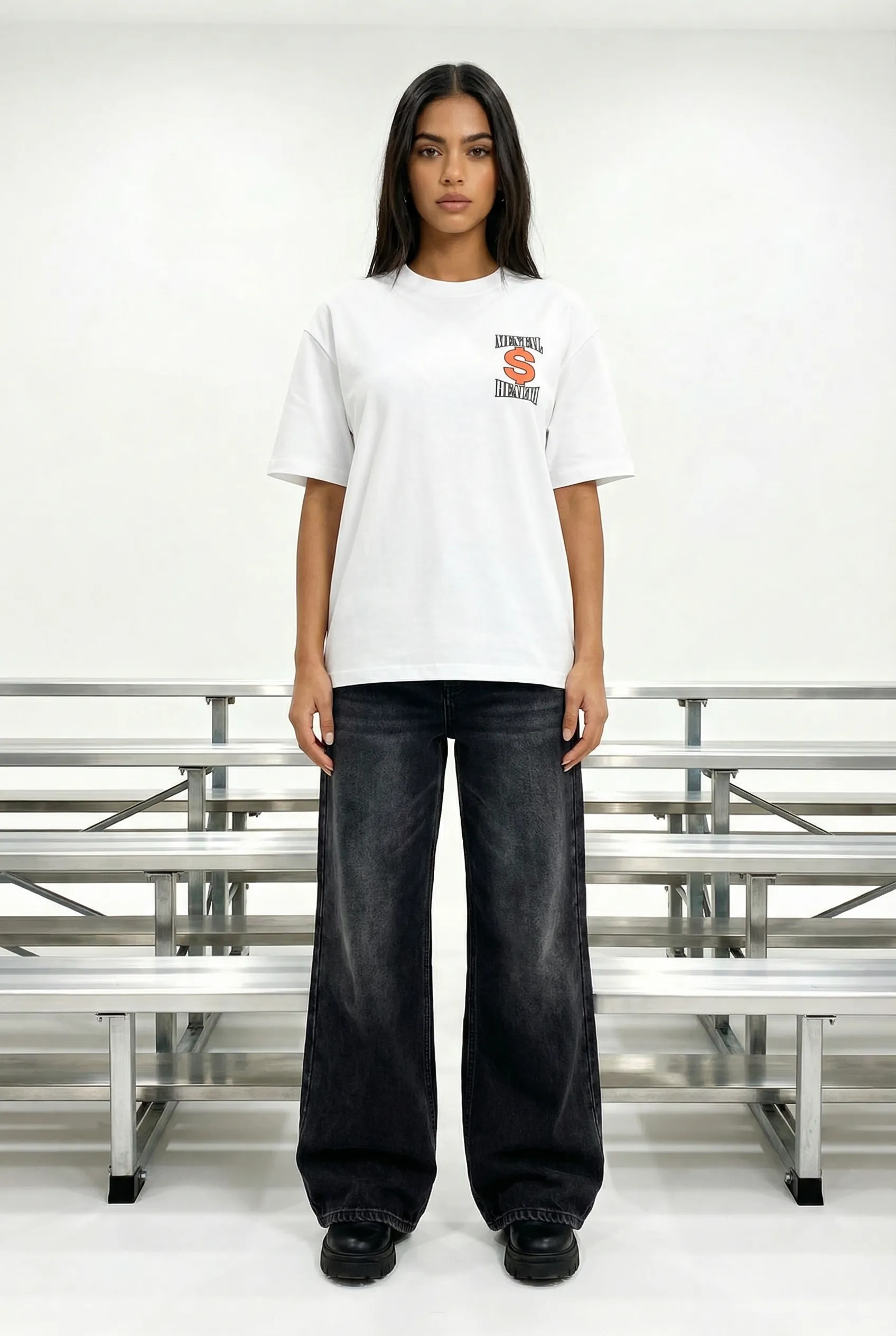 Mental Money Tee in White sold by Petals and Peacocks product image thumbnail 3