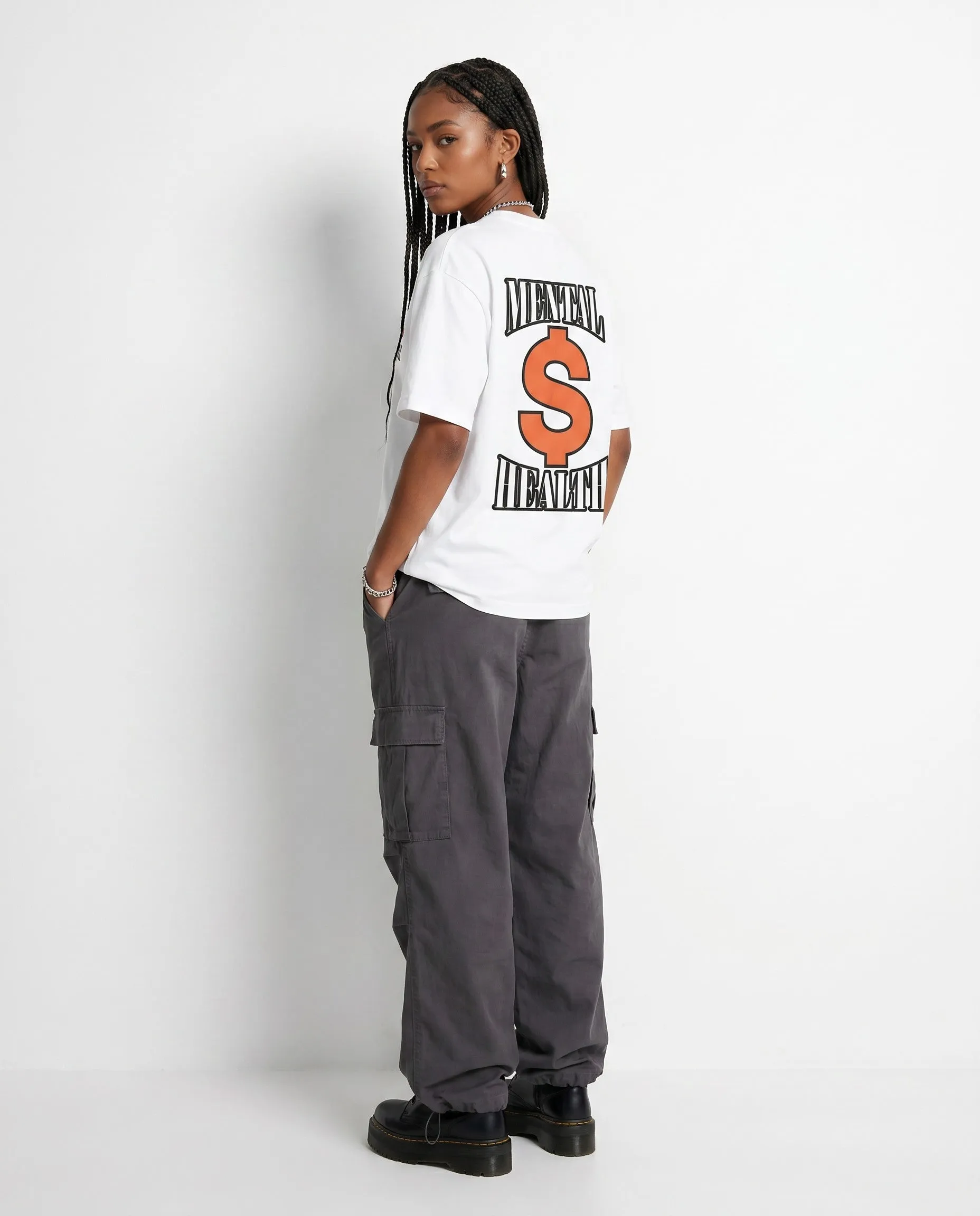 Mental Money Tee in White sold by Petals and Peacocks product image thumbnail 4