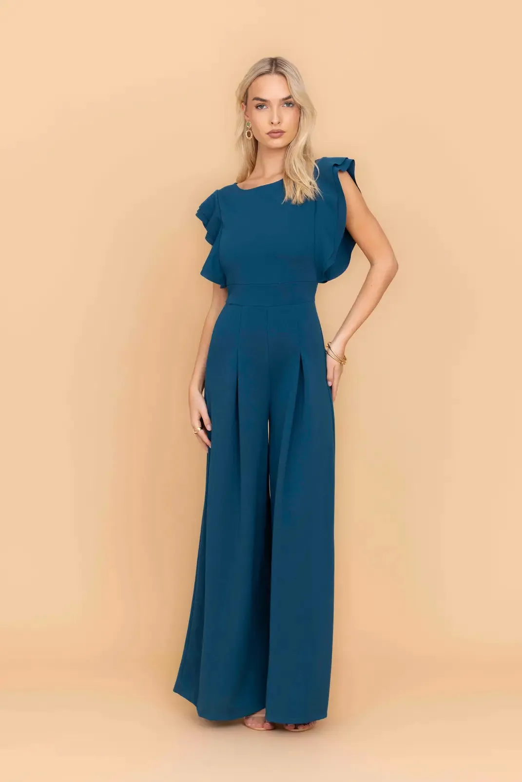 FRANCESCA Dark Teal Jumpsuit sold by WalG