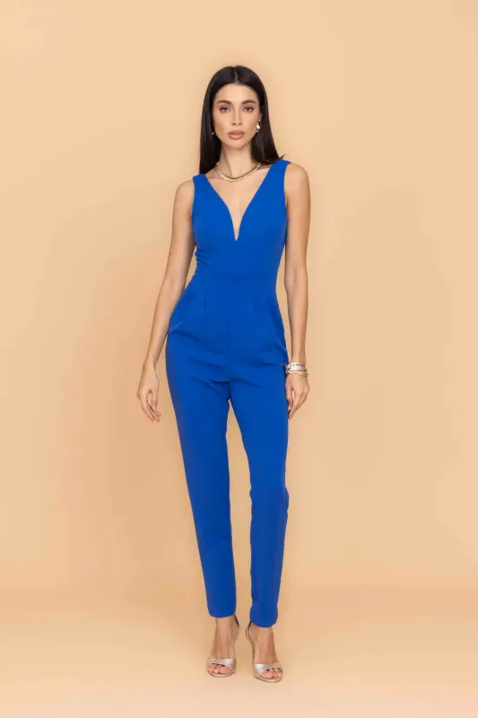 OLIVIA Electric Blue Jumpsuit made by WalG