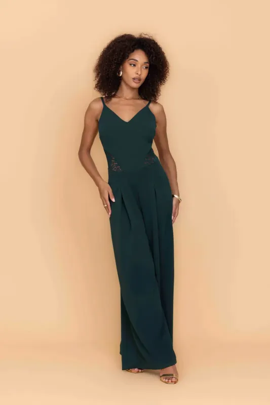 LYDIA Forest Green Jumpsuit made by WalG