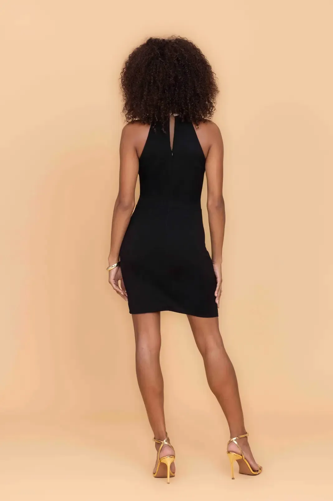 SABRINA Black Mini Dress with Gold Sequins sold by WalG product image thumbnail 3