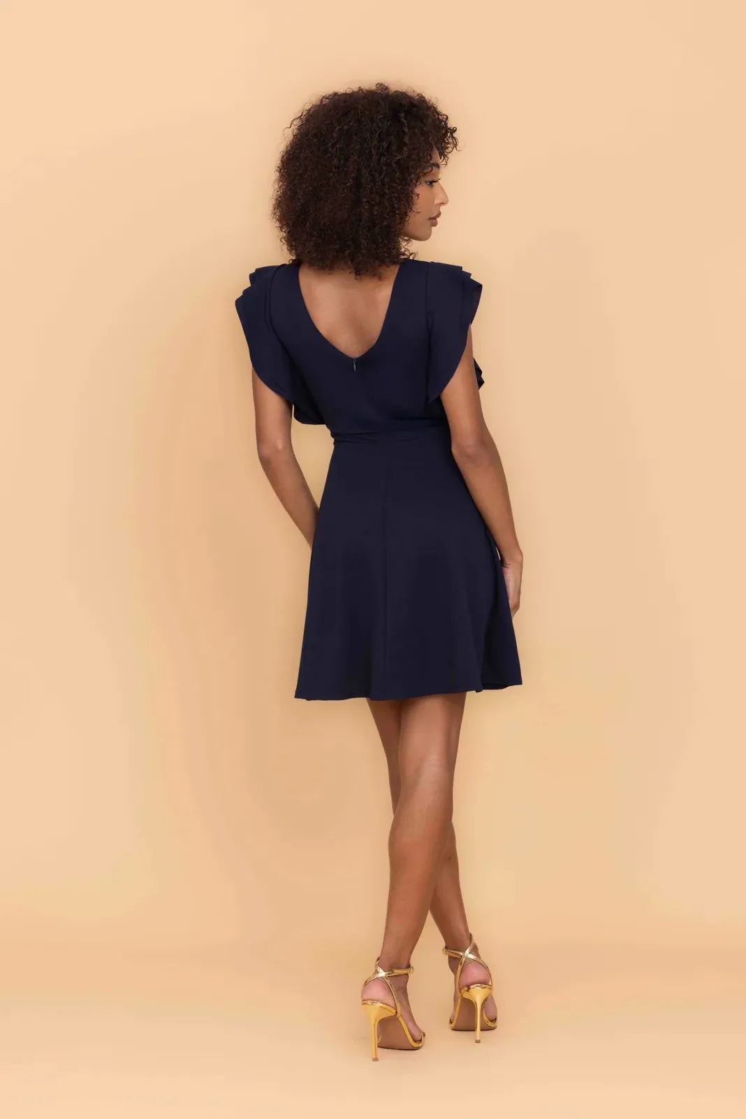AMELIE Navy Mini Dress sold by WalG product image thumbnail 3