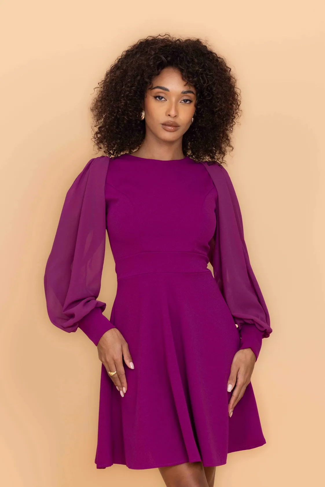 KAT Plum Mini Dress sold by WalG product image thumbnail 4