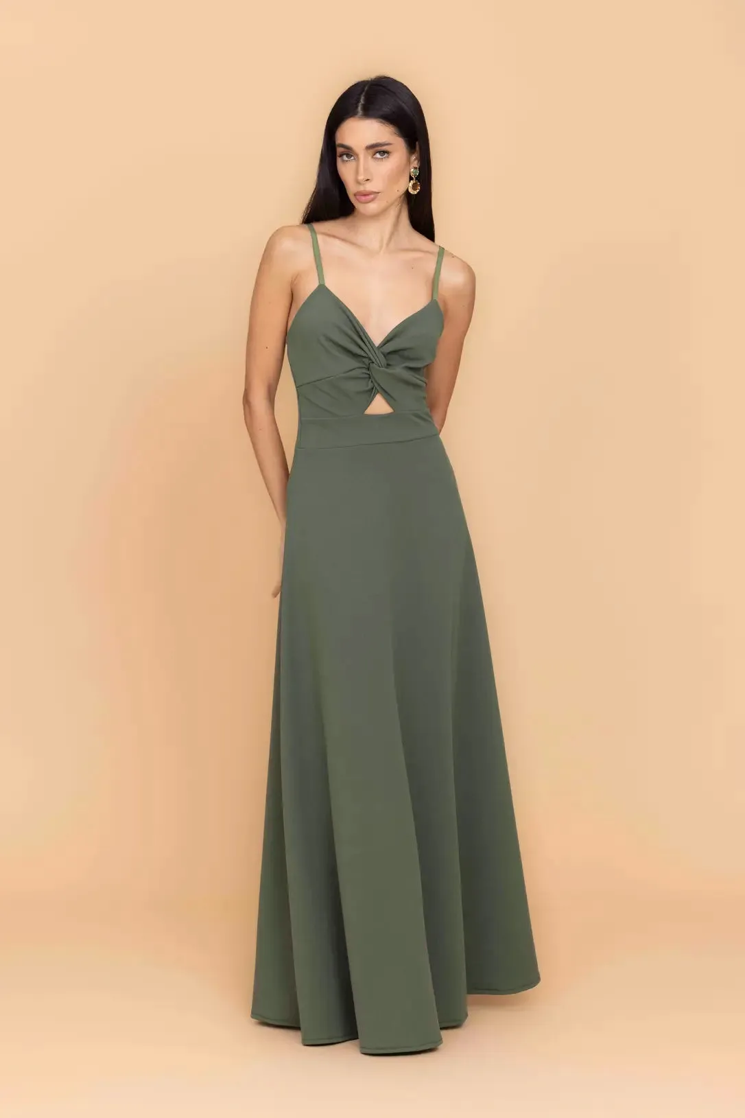 ANNIE Dark Khaki Maxi Dress sold by WalG product image thumbnail 4