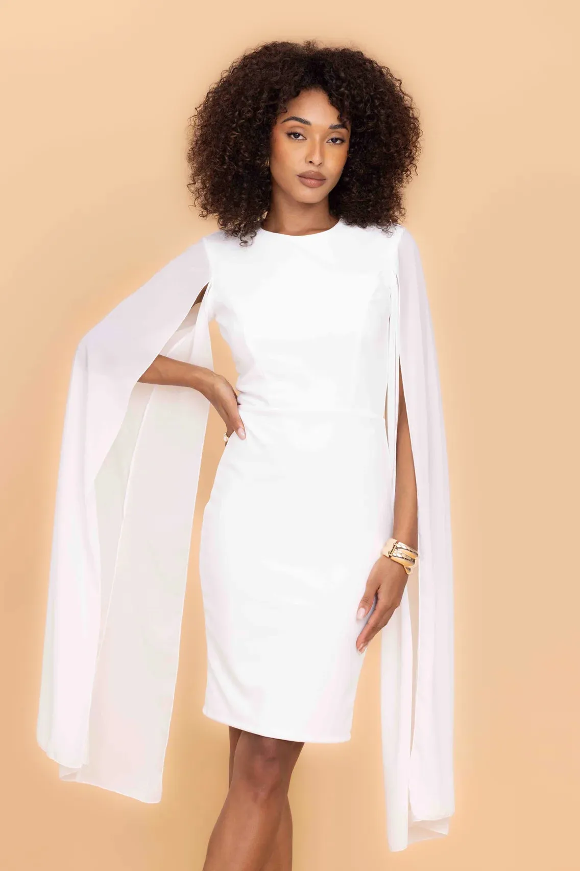 HOLLY White Midi Dress sold by WalG product image thumbnail 4
