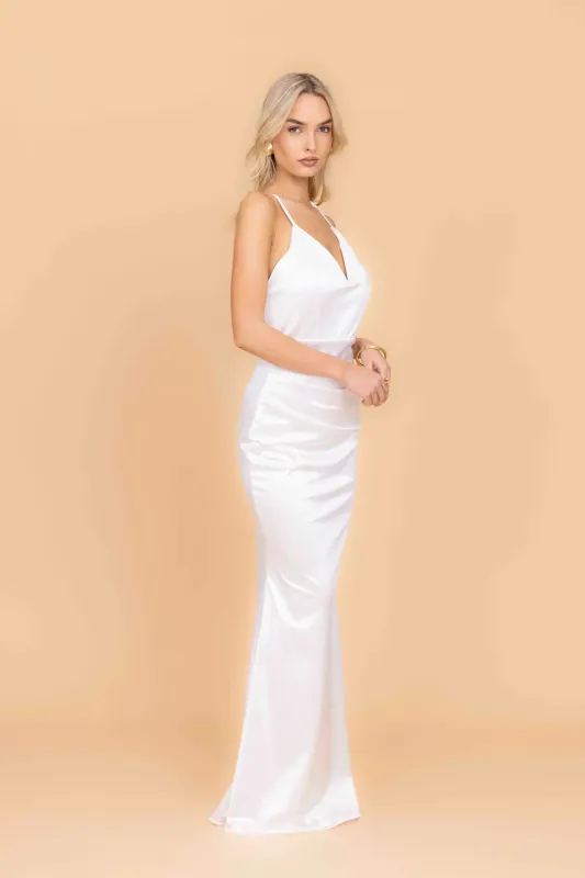 ALLY White Maxi Dress made by WalG