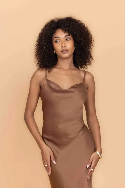 CARA Mocha Midi Dress made by WalG