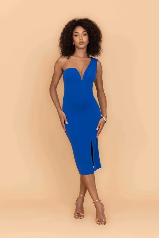 GIGI Electric Blue Midi Dress made by WalG
