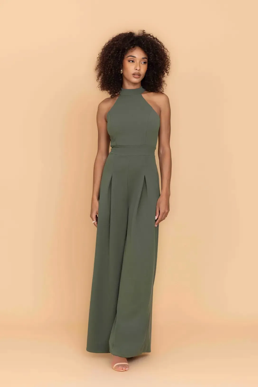 LEILA Dark Khaki Jumpsuit sold by WalG product image thumbnail 3