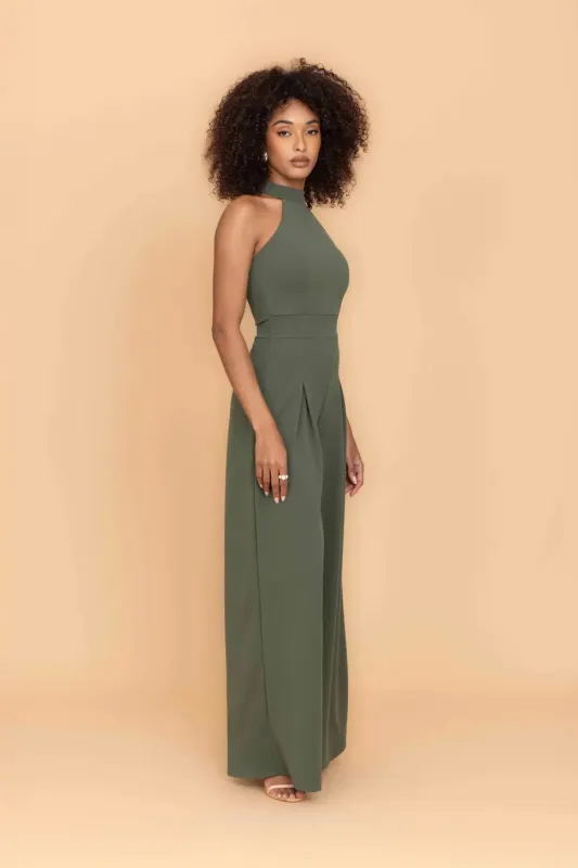LEILA Dark Khaki Jumpsuit made by WalG