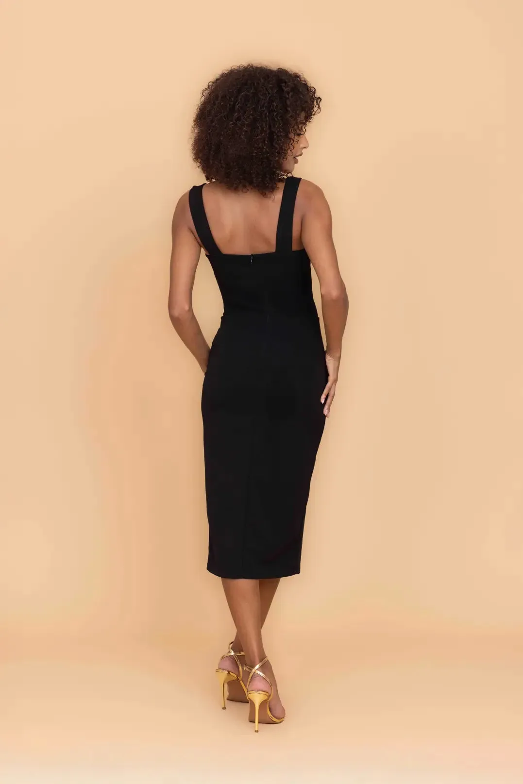 ELOISE Black Midi Dress sold by WalG product image thumbnail 3
