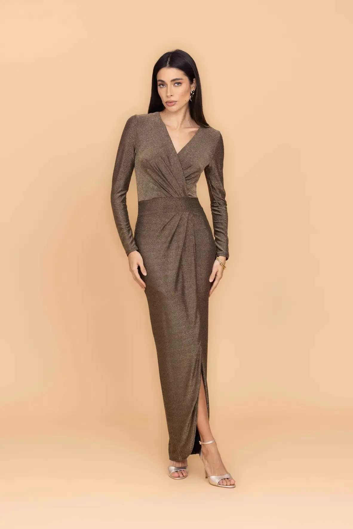 LOLA Gold Maxi Dress sold by WalG product image thumbnail 2