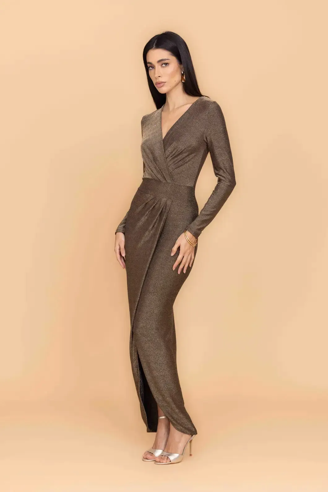 LOLA Gold Maxi Dress sold by WalG product image thumbnail 3