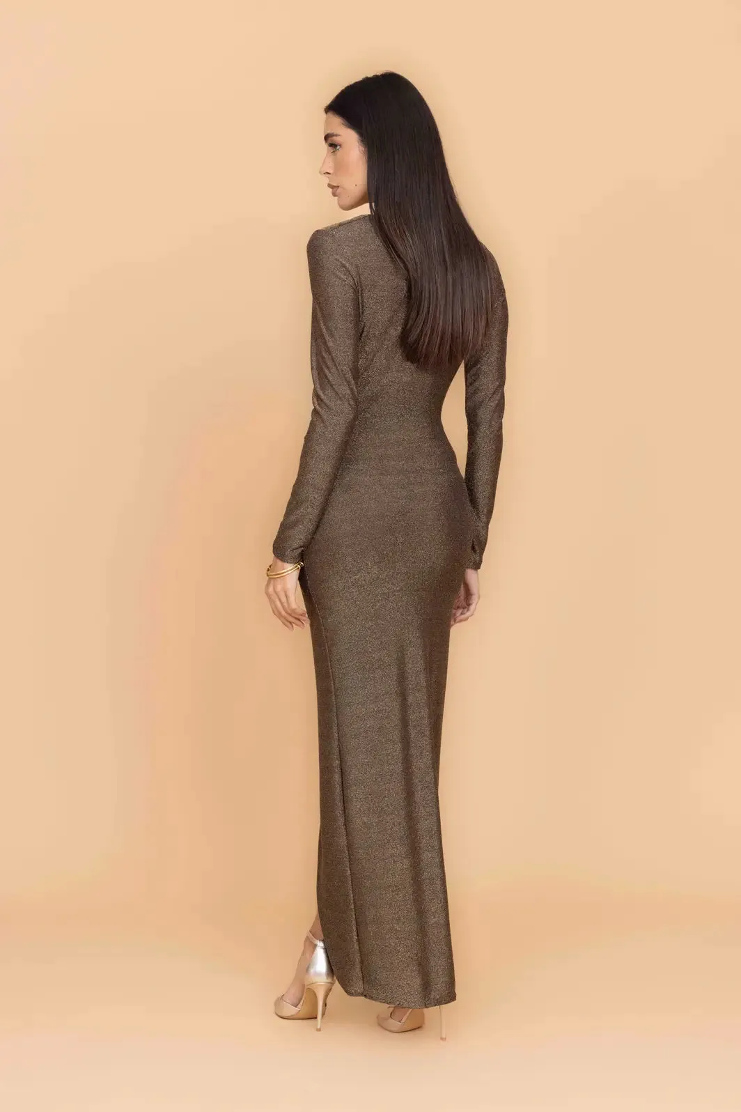 LOLA Gold Maxi Dress sold by WalG product image thumbnail 4