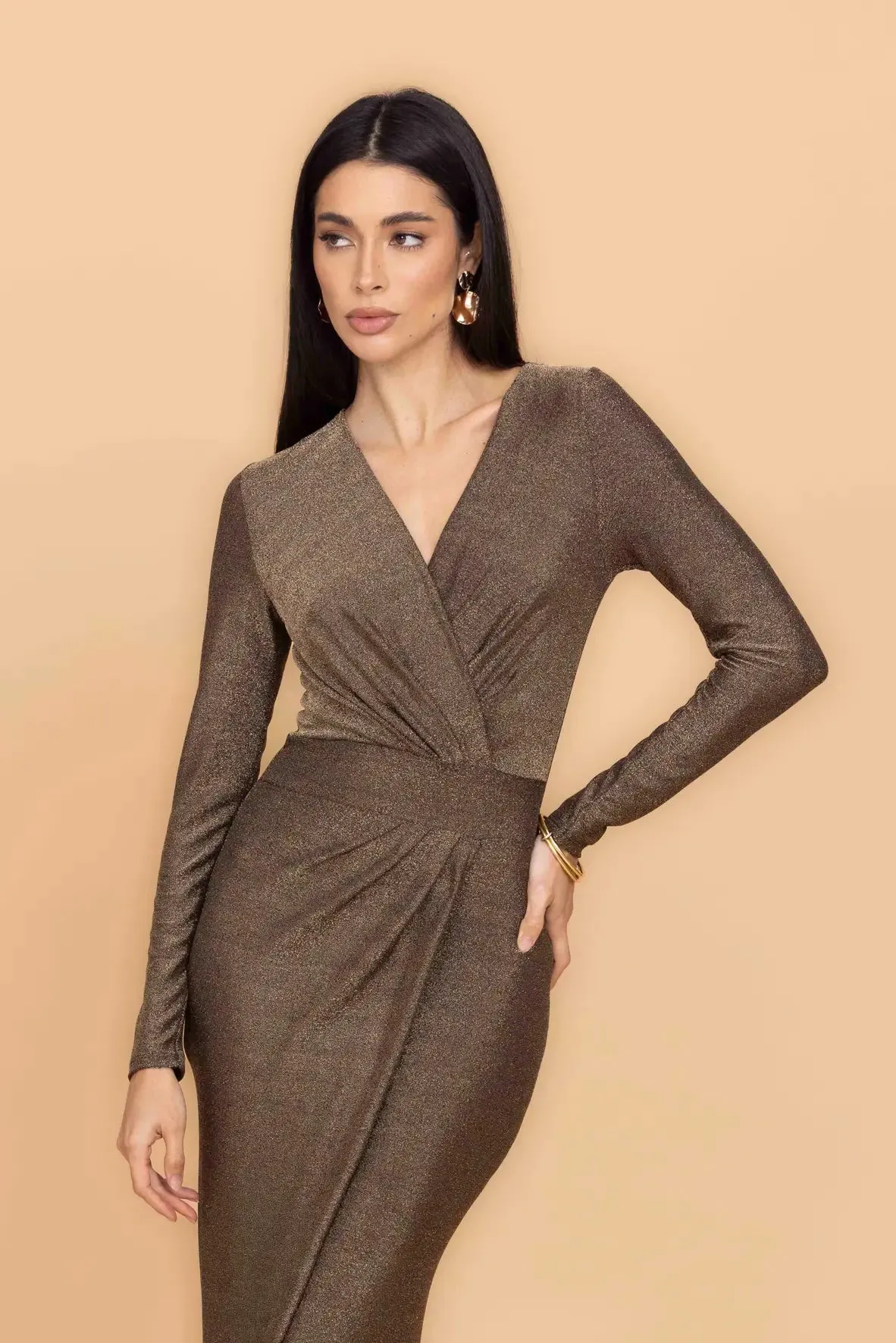 LOLA Gold Maxi Dress sold by WalG