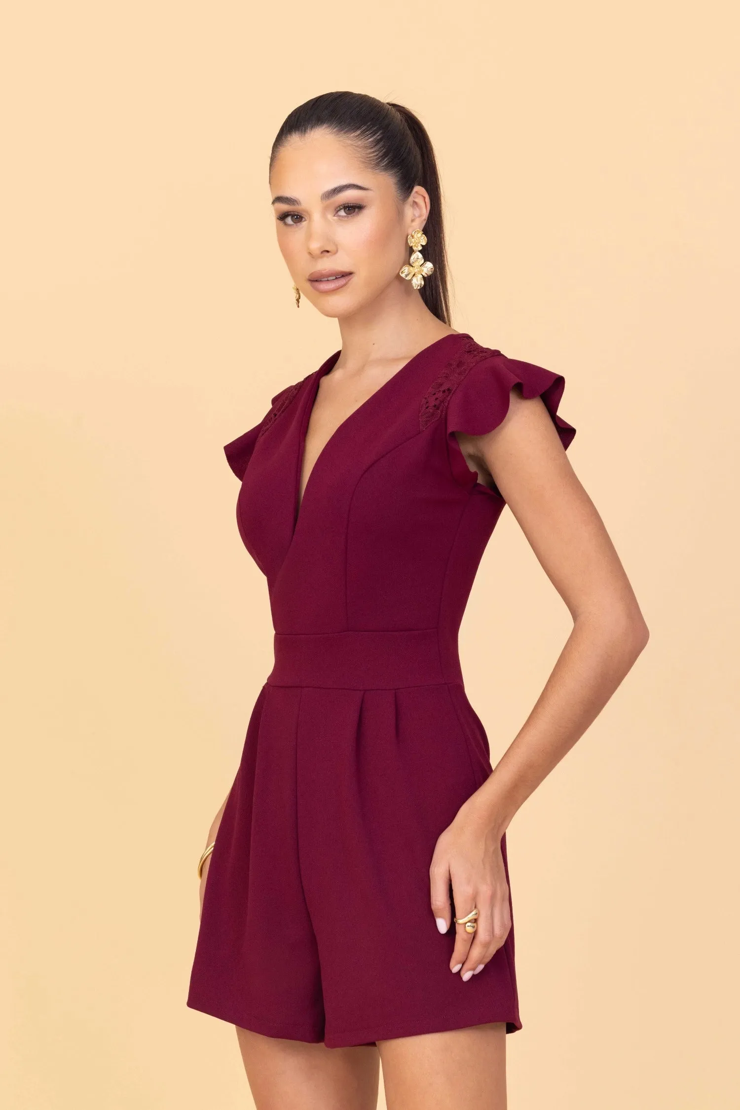 MEGAN Wine Playsuit sold by WalG product image thumbnail 5