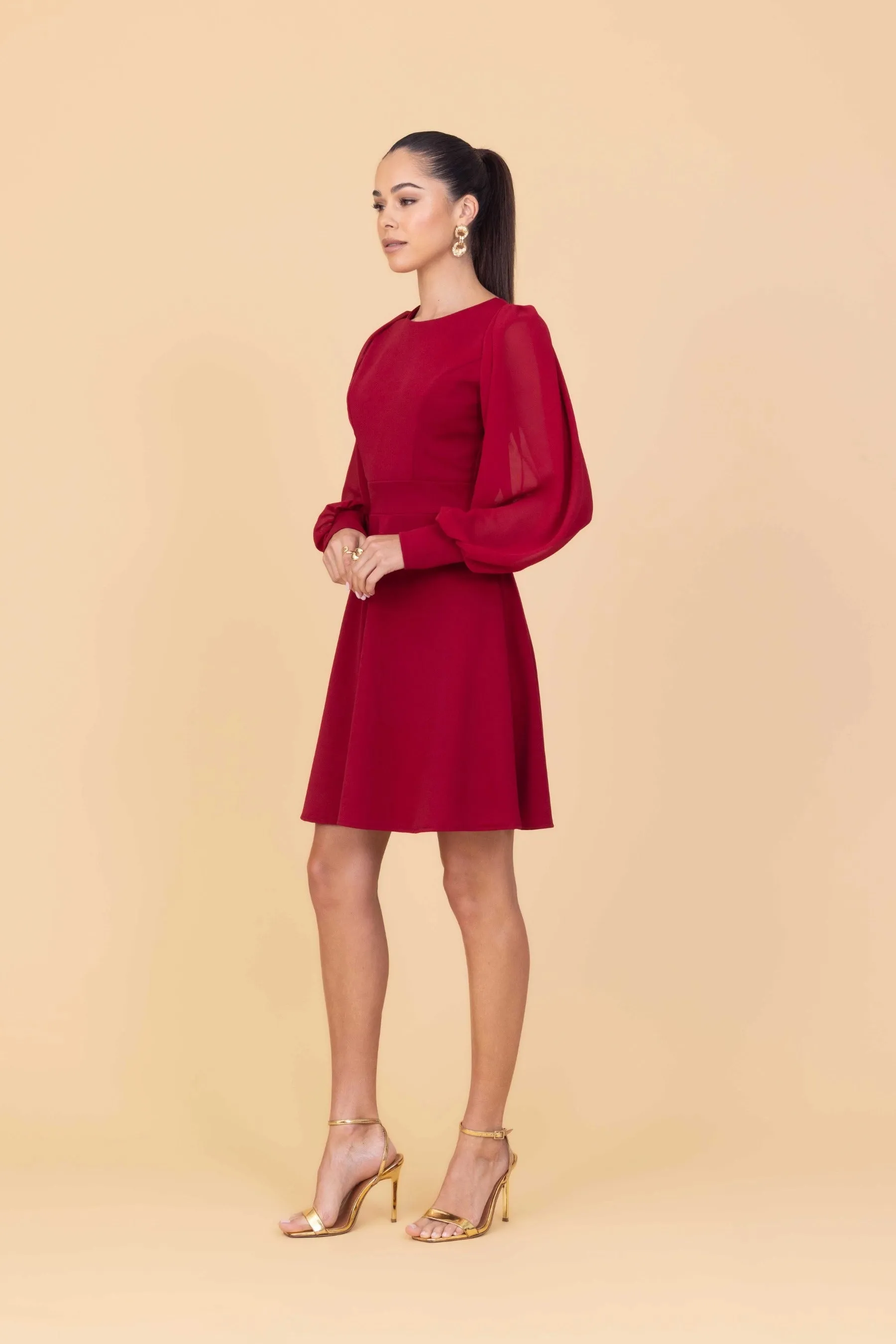 KAT Cherry Red Mini Dress sold by WalG product image thumbnail 2