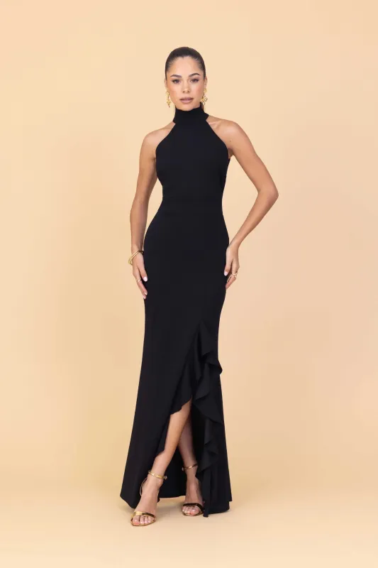 CLAUDINE Black Maxi Dress made by WalG