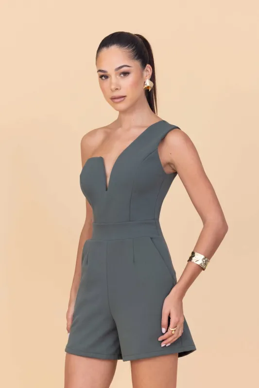 FLEUR Light Khaki Playsuit made by WalG