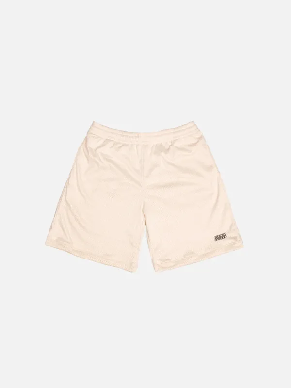MESH COURT SHORTS CREAM sold by Hobbyism