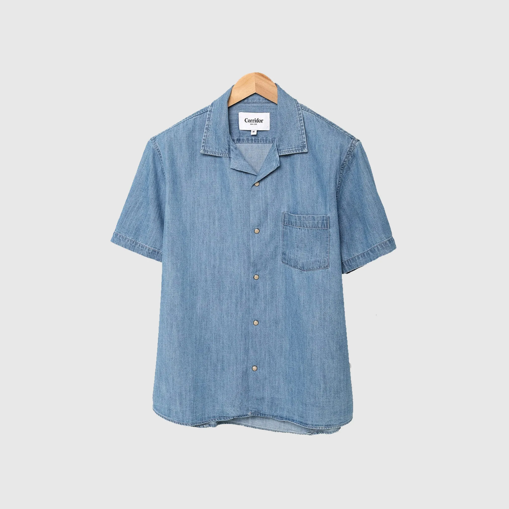 WASHED DENIM INDIGO SHORT SLEEVE sold by Hobbyism
