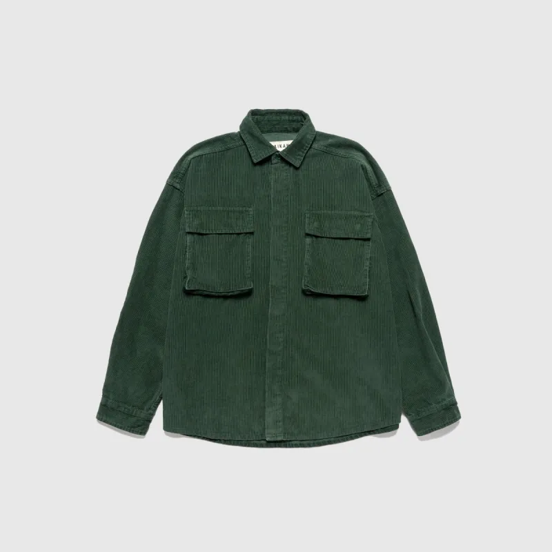 CORDUROY SHIRT JACKET FOREST GREEN sold by Hobbyism