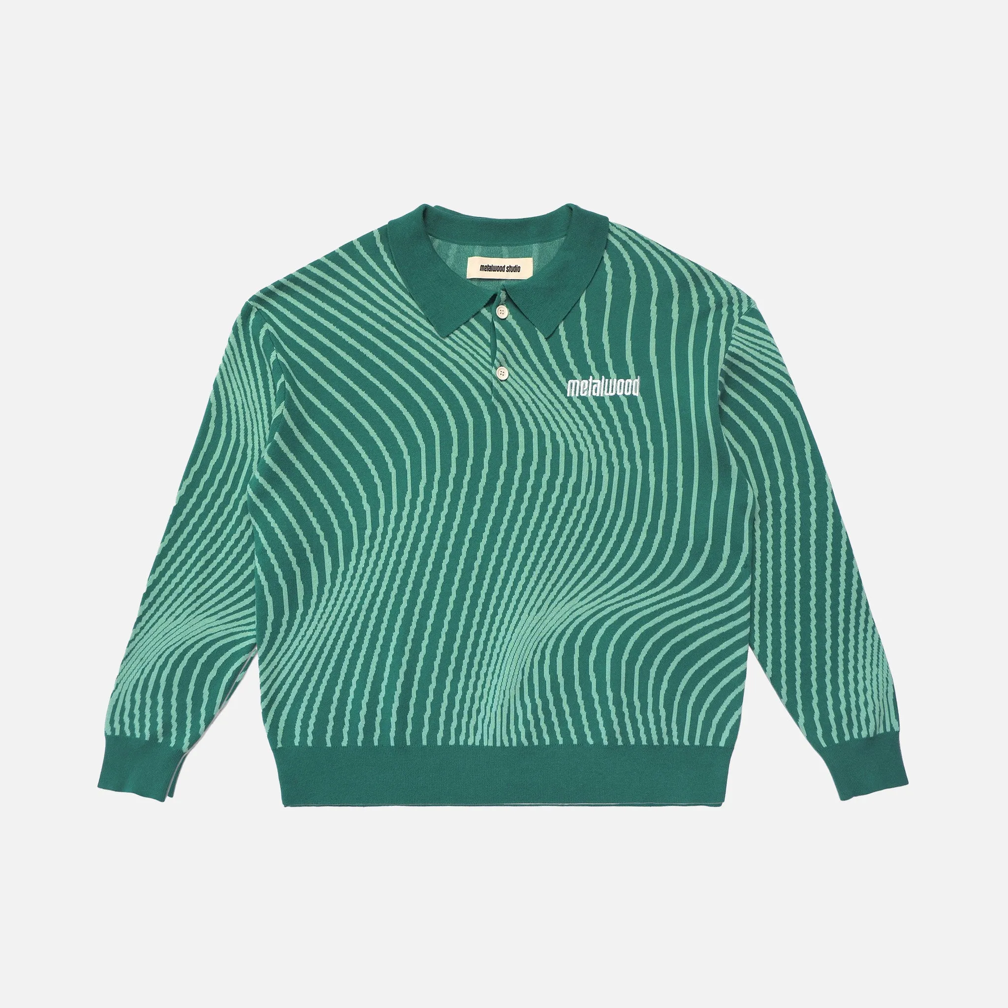 BOUNDING LS KNIT POLO GREEN sold by Hobbyism