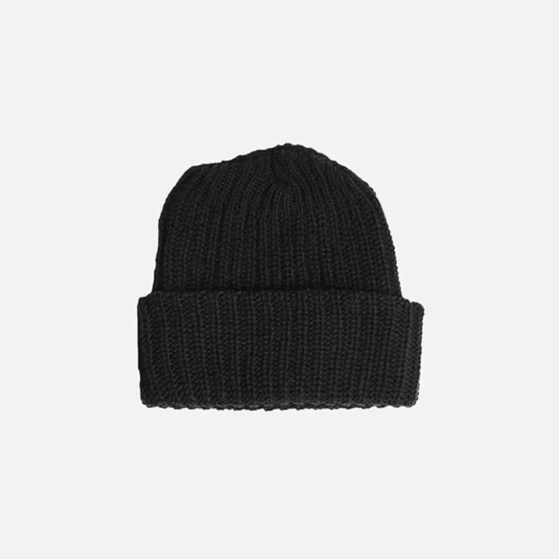 HEAVY KNIT BEANIE BLACK sold by Hobbyism