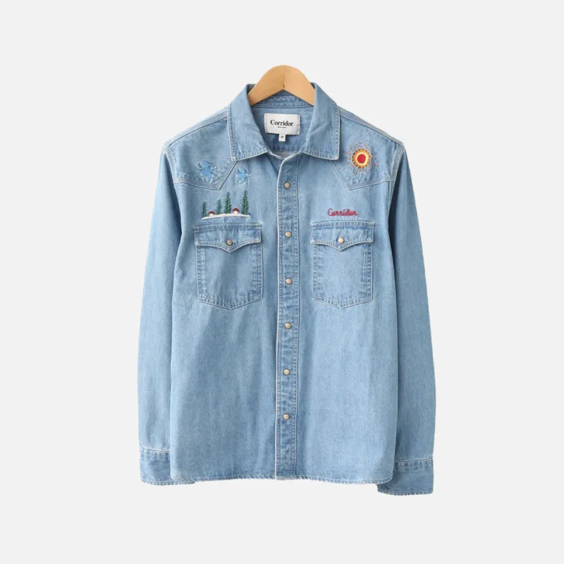 MOUNTAIN EMBOIDERY WESTERN INDIGO sold by Hobbyism