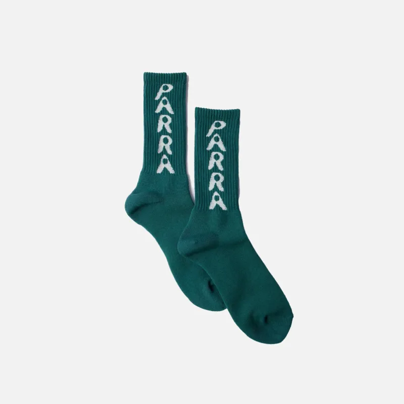 HOLE LOGO CREW SOCKS CASTLETON GREEN sold by Hobbyism