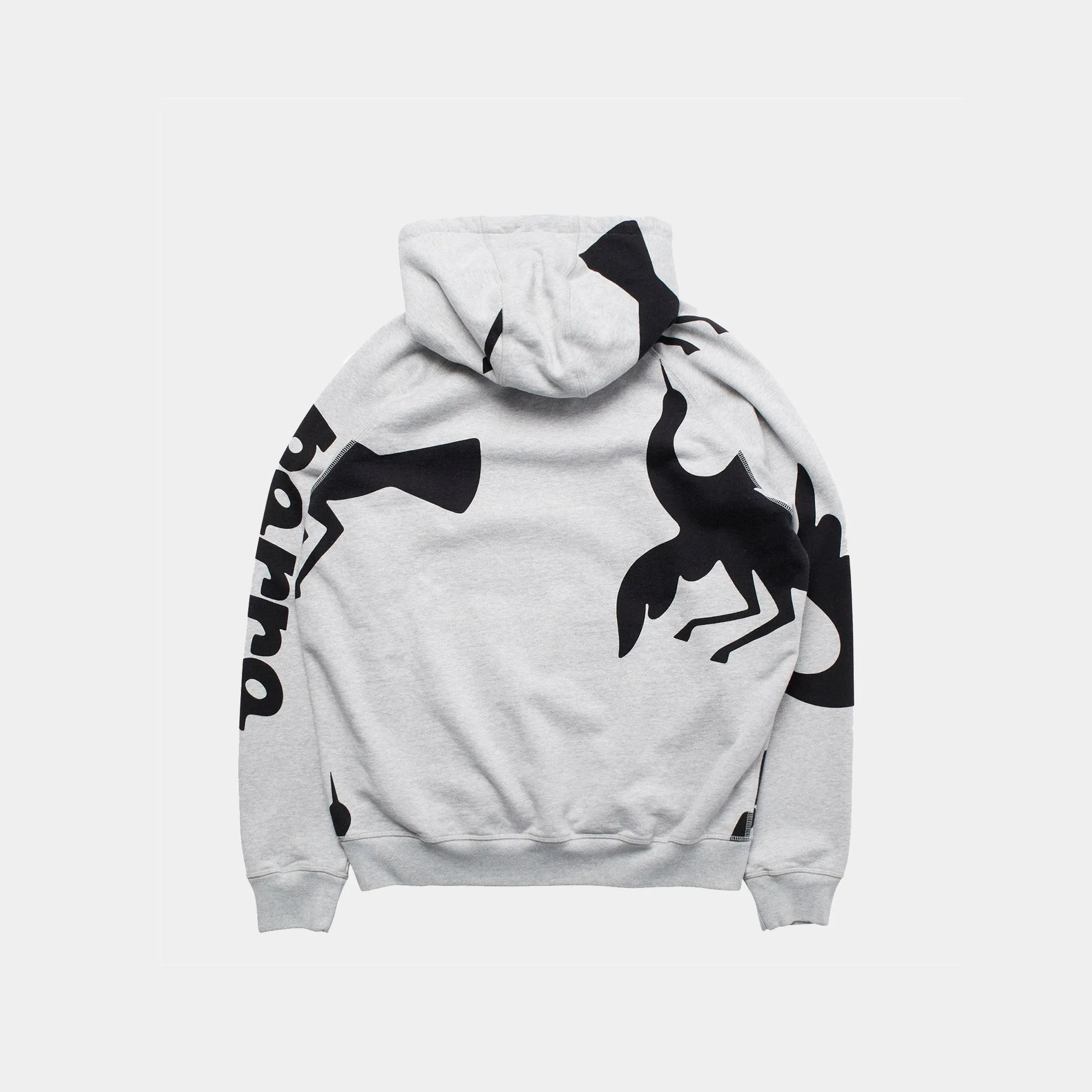 CLIPPED WINGS HOODED SWEATSHIRT HEATHER GREY sold by Hobbyism product image thumbnail 2