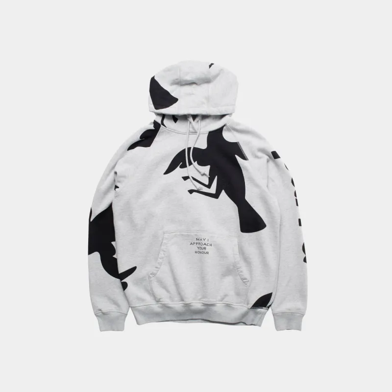 CLIPPED WINGS HOODED SWEATSHIRT HEATHER GREY sold by Hobbyism