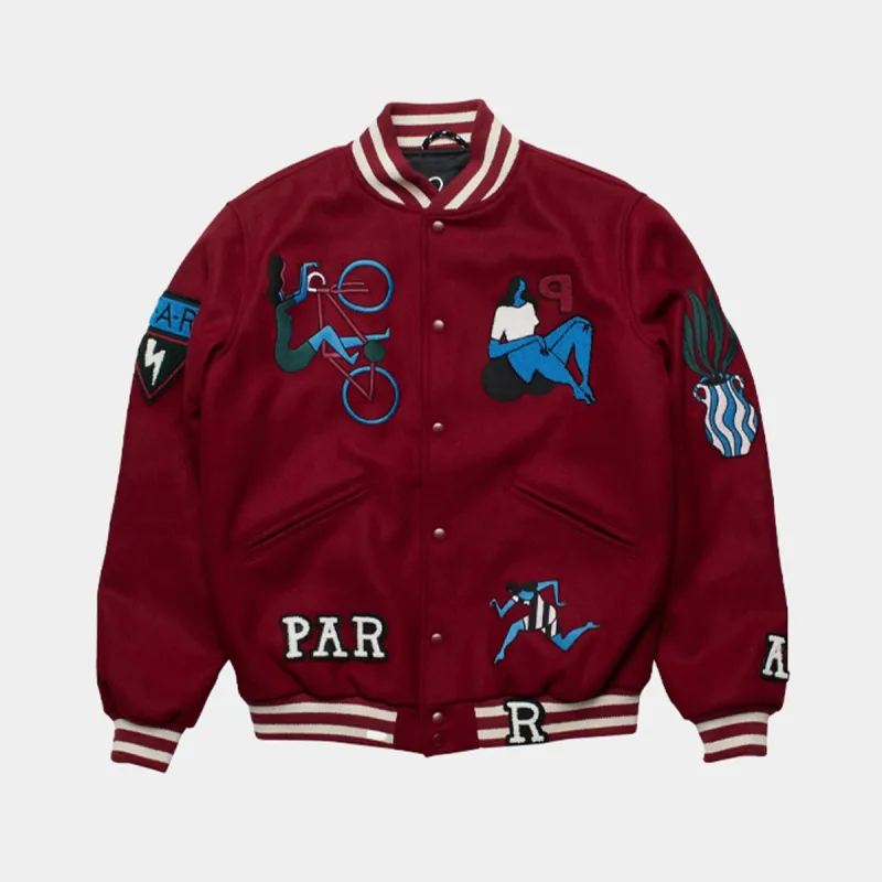 RUN SIT & BIKE VARSITY JACKET sold by Hobbyism