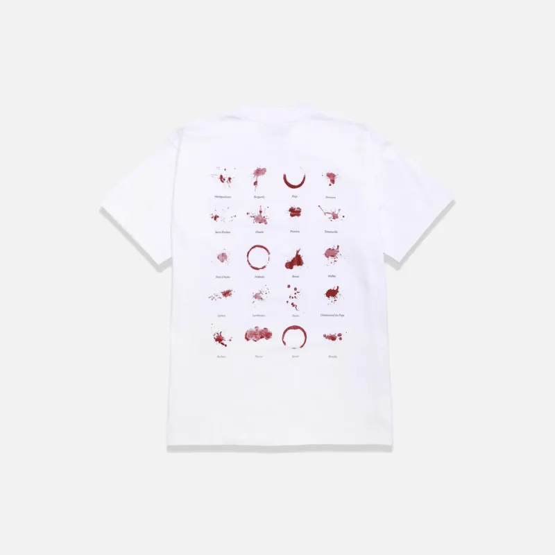 WINE SPILL T SHIRT WHITE sold by Hobbyism