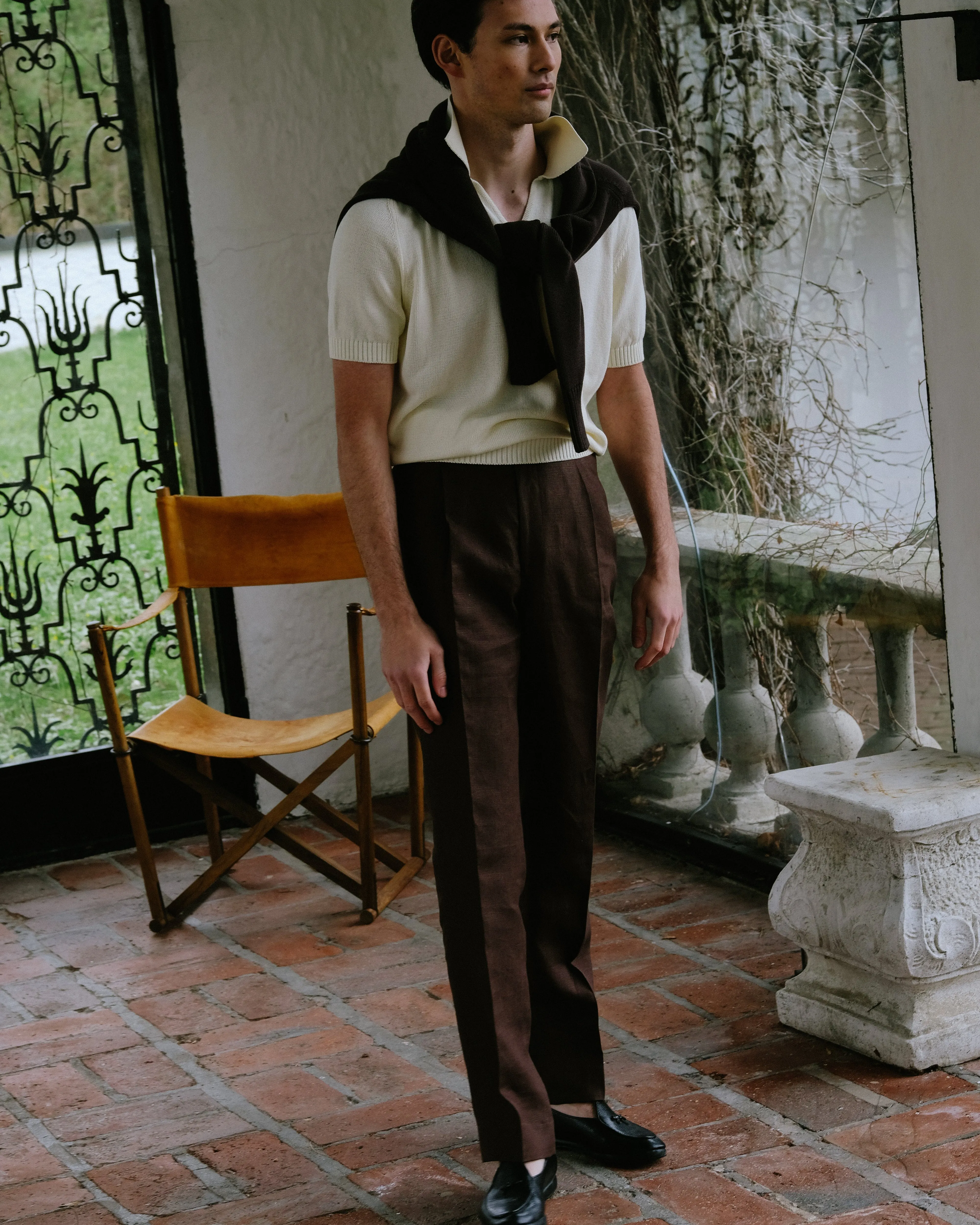 Linen Slacks in Brown sold by Rubato product image thumbnail 3