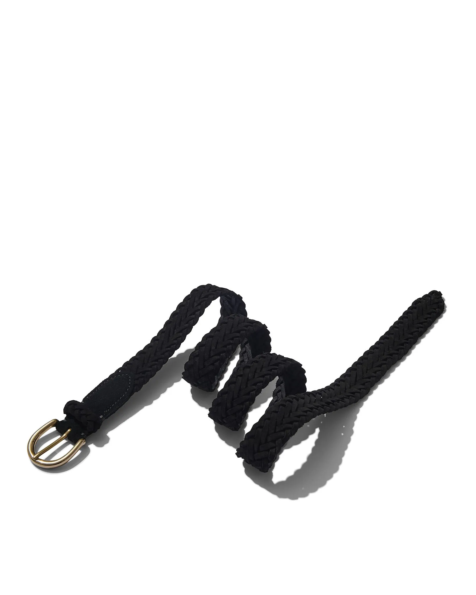 Woven Belt in Black Suede sold by Rubato