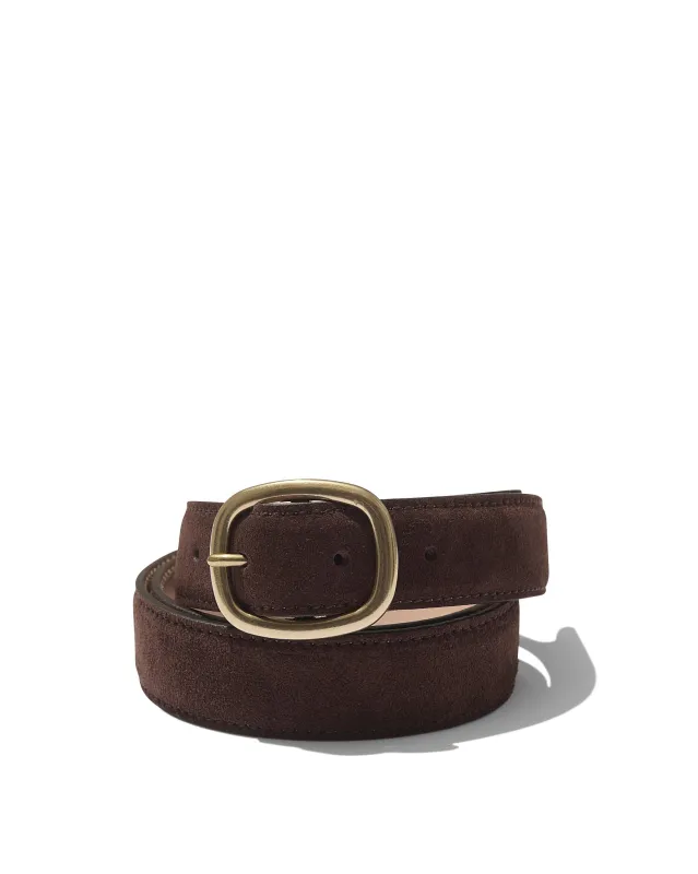 Ellington Belt in Brown Suede sold by Rubato
