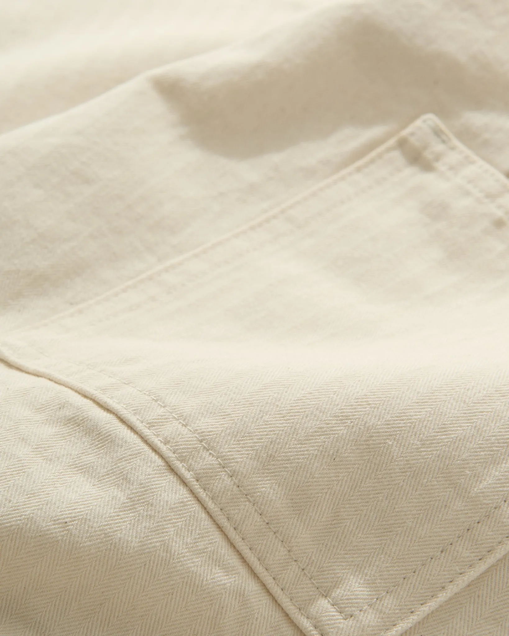 French Pocket Trouser in Cream HBT sold by Rubato product image thumbnail 5