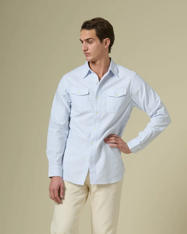 "R" Shirt in Classic Stripe Oxford sold by Rubato