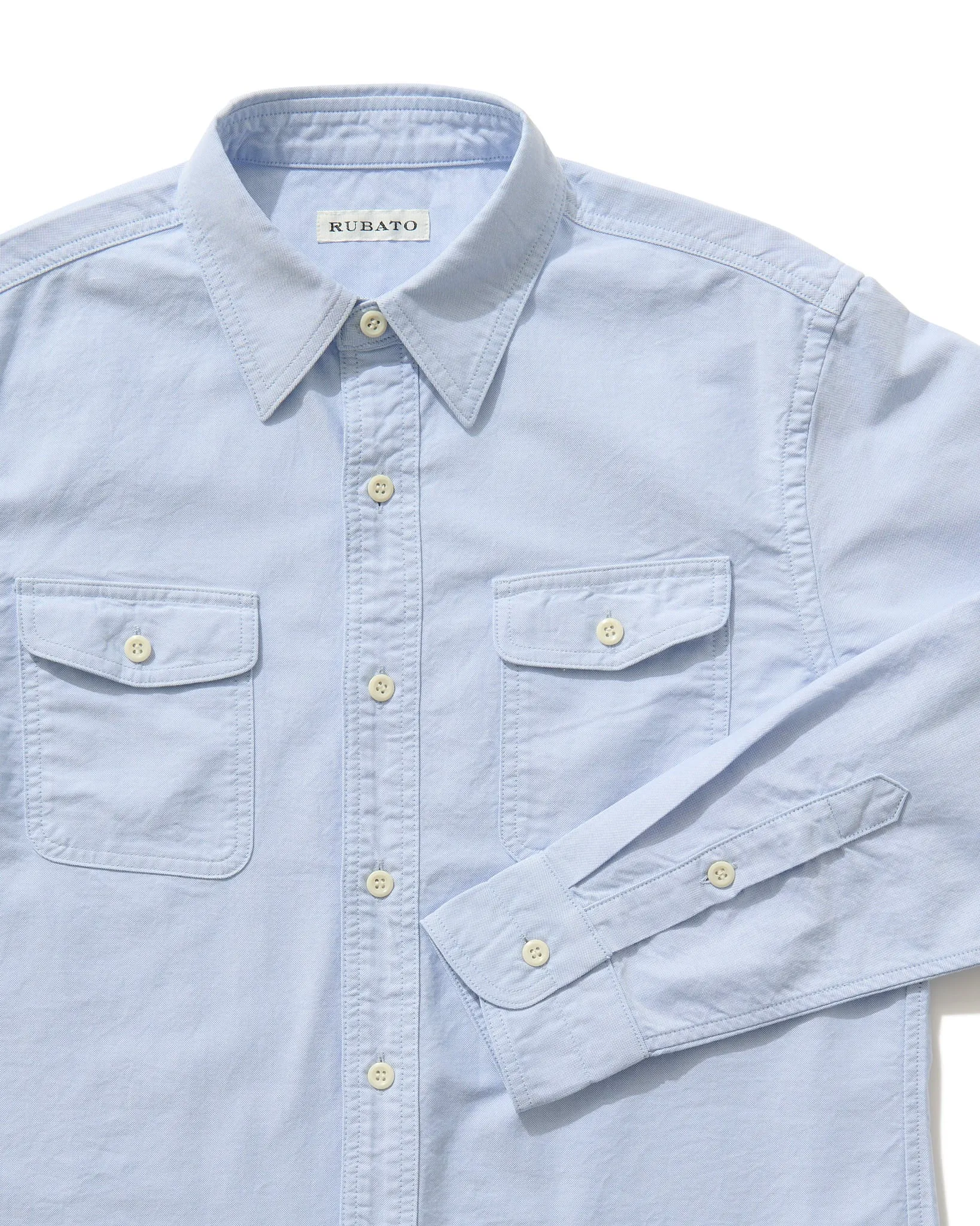 "R" Shirt in New Haven Blue Oxford sold by Rubato product image thumbnail 2