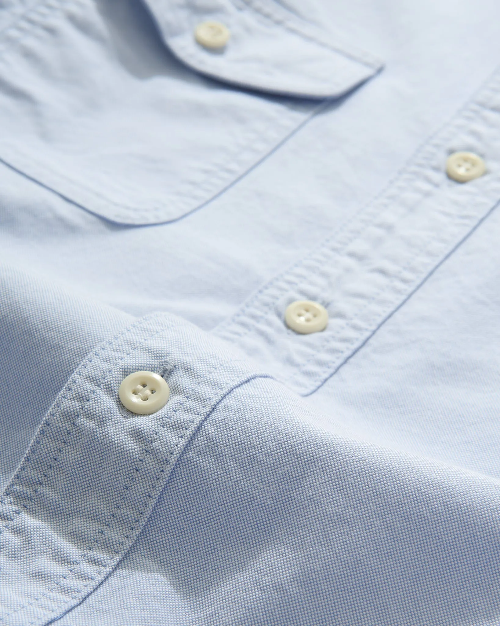 "R" Shirt in New Haven Blue Oxford sold by Rubato product image thumbnail 3