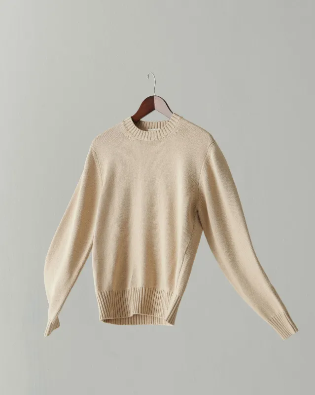 Nonpareil Heavy Crew Neck Crema Toscana sold by Rubato
