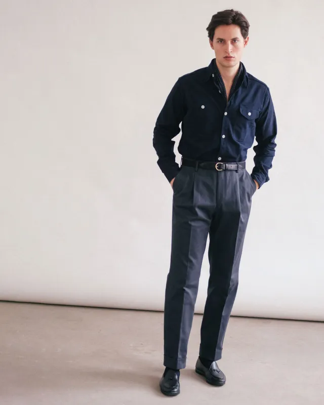 Heavy Weight Dress Chino in Navy sold by Rubato