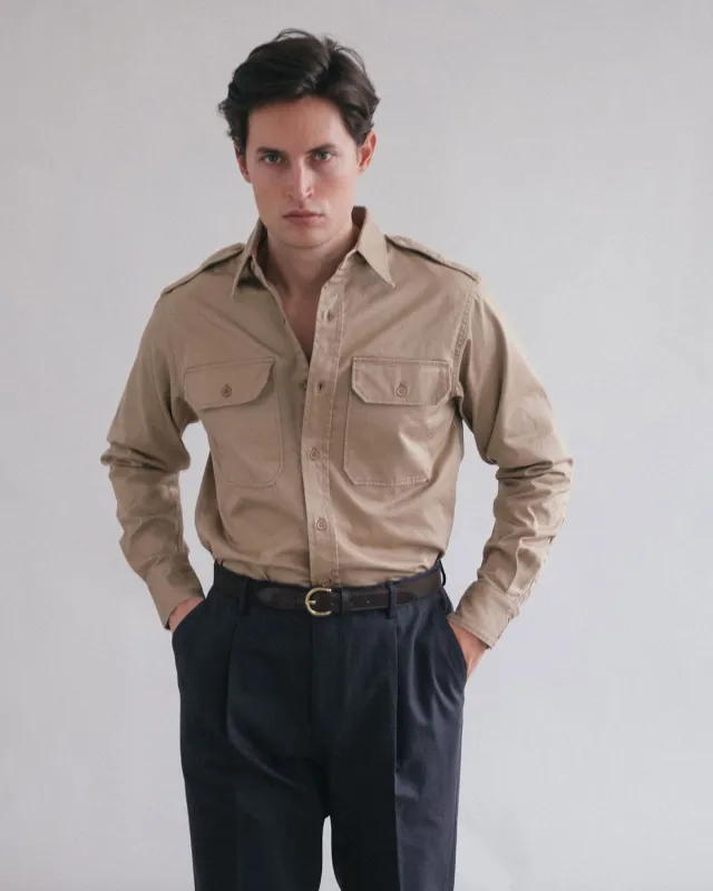 Uniform Shirt in Khaki sold by Rubato