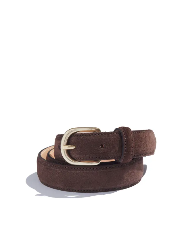 Classic Belt in Brown Suede sold by Rubato