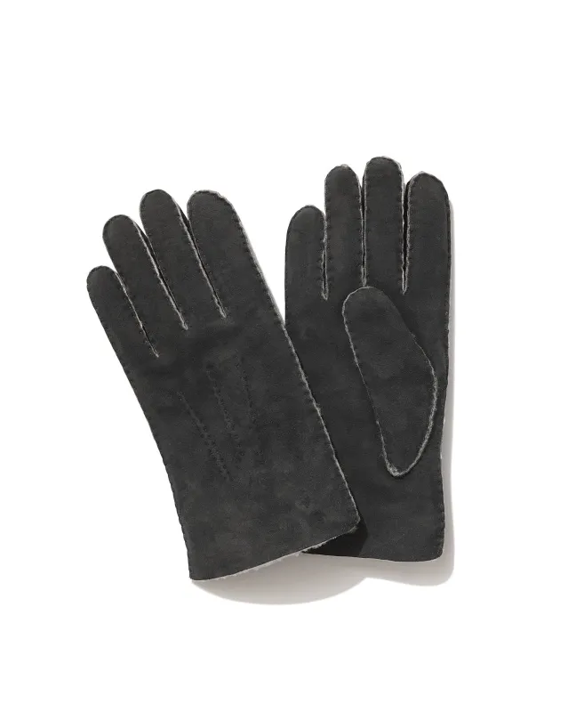 Shearling Gloves in Black sold by Rubato