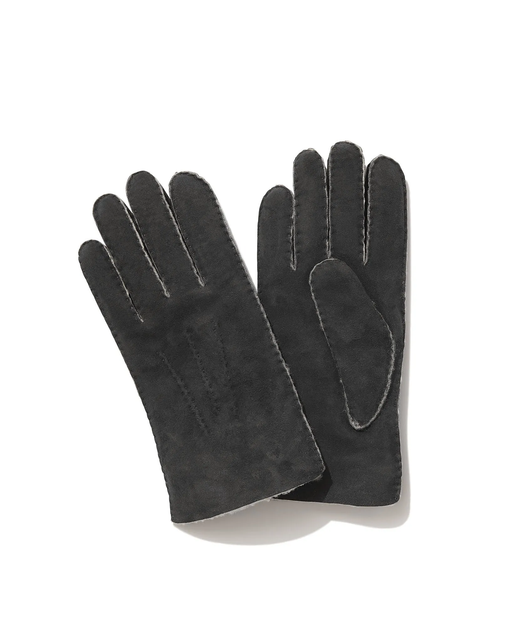 Shearling Gloves in Black sold by Rubato